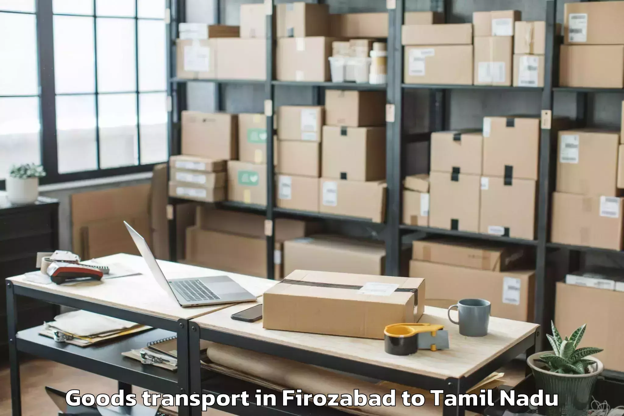 Hassle-Free Firozabad to Kulittalai Goods Transport